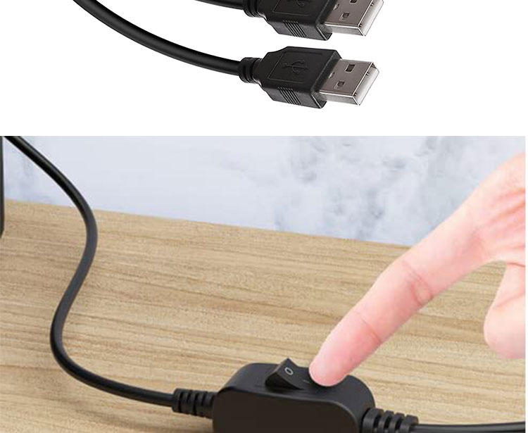 1 Female to 2 Dual Male USB Y Splitter Printer Sharing Switch Cable for Printer Scanner Speaker Keyboard Mouse