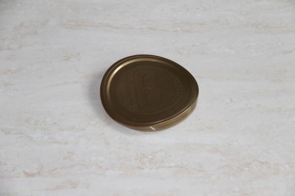 Buy cheap Eco friendly brown food grade plastic PE lid with customized logo embossing from wholesalers