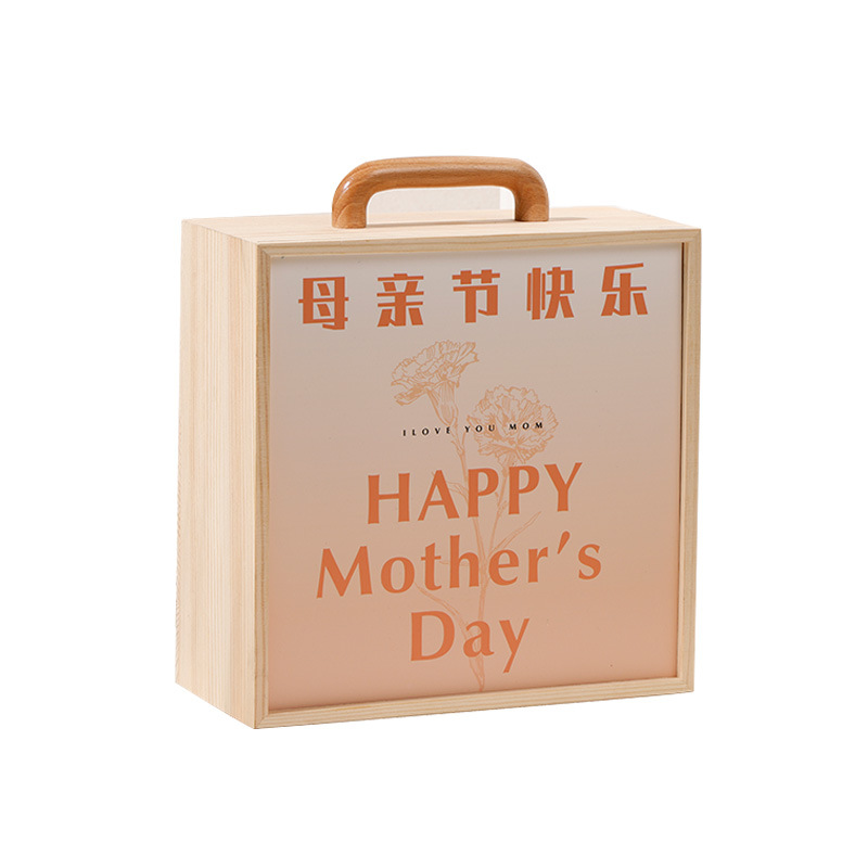 Wooden handmade gift box decorated memory large durable reinforcement high quality light weight multi-purpose