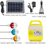 3PCS LED Solar Panel Lighting Kits Solar Emergency System SRE685
