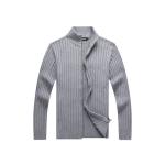 100% cotton Autumn Winter Zipper Sweater Mens Black Cardigan Sweater