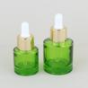 Buy cheap Eco Friendly Cosmetic Packaging 15ml30ml 50ml 1 oz 1.5oz Green Serum Essential Oil Bottomed Glass Dropper Bottle with Golden Cap from wholesalers