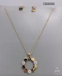 Custom Stainless Steel Jewelry Set Gold Necklace And Earring Set