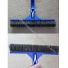 Buy cheap Blue Cleaning Swimming Pool Accessories Stainless Steel Algae Brush With 12cm Handle from wholesalers