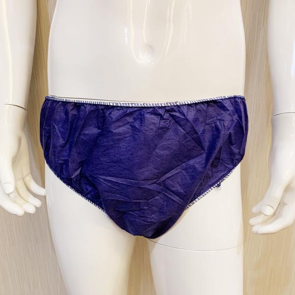 Buy cheap 28gsm Dark Blue Disposable Triangle Shape PP Nonwoven Underwear With Elastic from wholesalers