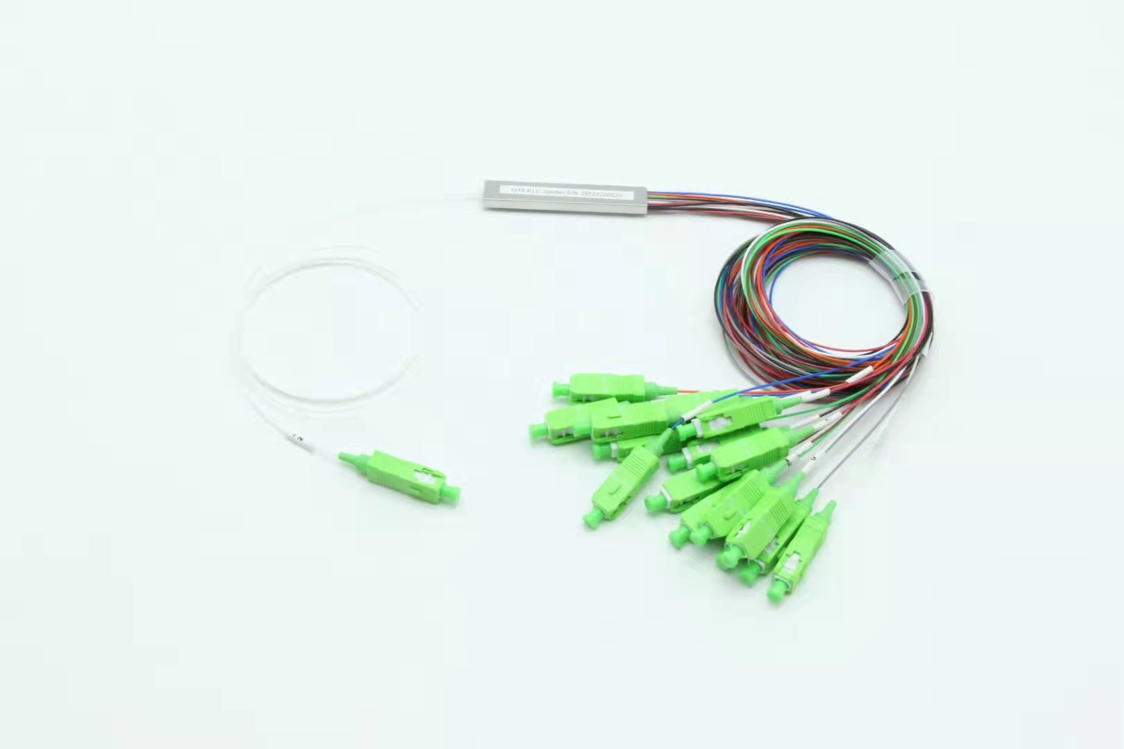 1x4 1x8 1x16 1x32 Fiber PLC Splitter For FTTH Singlemode Optical Cable 2.0mm SC APC