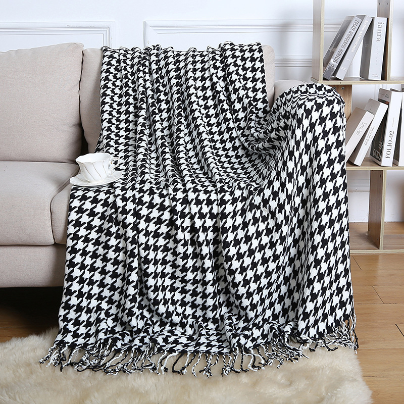 Stylish and Breathable Plain Style Knitted Blanket for Summer Office or Home Nap