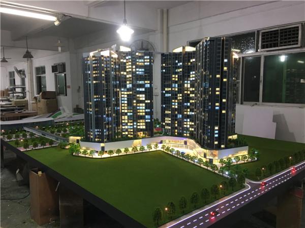 Real Estate Maquette Miniature Building Models With Light , Construction