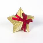 Customized Gold Star Gift Box, Red Ribbon Wedding Candy Box, Exquisite Holiday