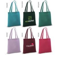 Buy cheap Colored Cotton Tote, Colored Cotton Cinch Bag Black Cotton Shopper,Book Bag product