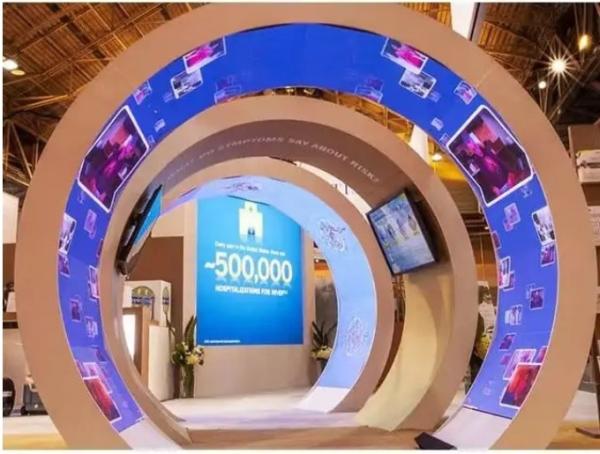 Buy cheap Creative Tunnel Space Time Curved LED Screen Soft Module P2.5 from wholesalers