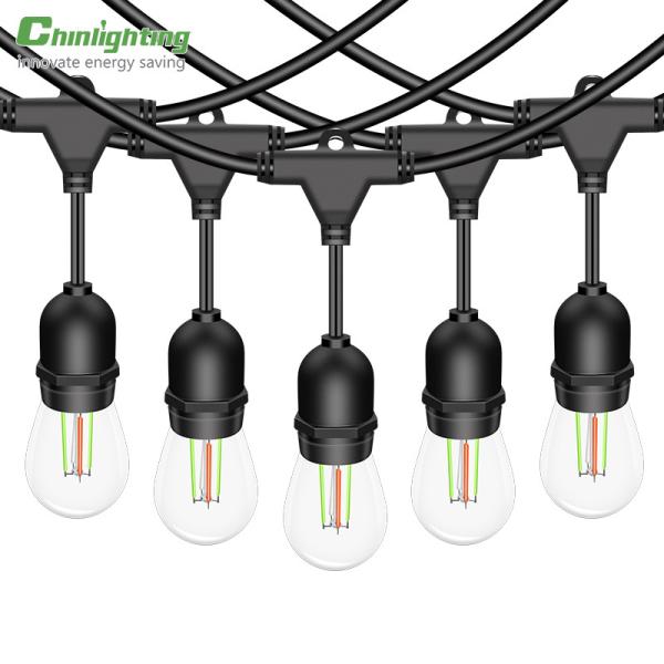 Buy cheap IP65 Waterproof 48ft Outdoor Bulb String Lights RGB Filament Bulb from wholesalers