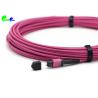 Buy cheap 24F OM4 MPO Trunk Cable Senko MPO female - MPO Male 50 / 125μm With Magenta LSZH 3.0mm OD cable Jacket from wholesalers