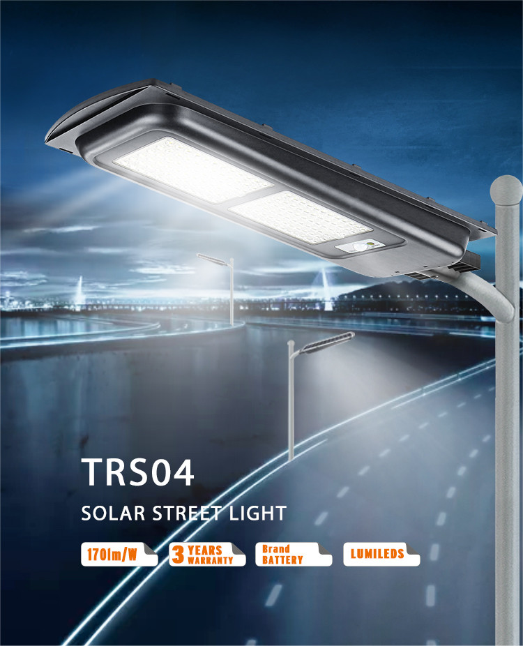 Waterproof Ip65 Outdoor 100W All In One Led Solar Street Lamp