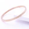 Buy cheap Classic Oval Bangle Bracelet Stainless Steel Couple Bangle Bracelet from wholesalers