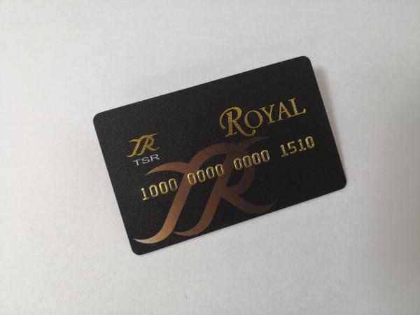 Buy cheap Frosted PVC Business Cards With Barcode Hot Stamp Gold Foil Emboss Number from wholesalers