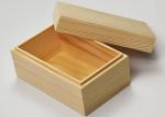 Office Desk Organizer Without Lid Square Wooden Storage Box Pine Wood Case