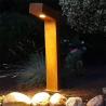 Buy cheap 40cm Modern Square Led Bollards Light Corten Steel Rusty Path Lighting from wholesalers