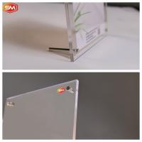Buy cheap A6 Custom Clear Acrylic Display Photo Frame With Steel Screw Stand product