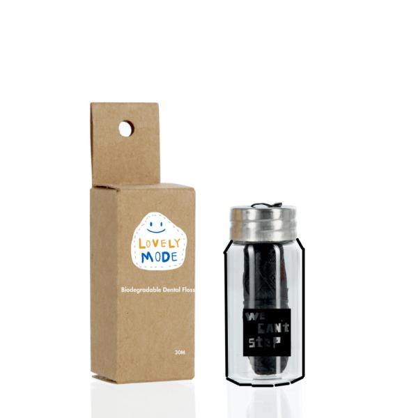 Buy cheap Compostable Silk Corn Bamboo Charcoal Dental Floss With Glass Bottle from wholesalers