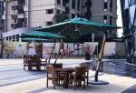 Outdoor Patio Garden Wood Cantilever Parasol Umbrella 3.5M Accept Customized