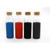Buy cheap Custom Unbreakable Glass Water Bottle Bamboo Glass Water Bottle With Silicone Sleeve from wholesalers