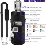 Half Gallon Water Bottle With Sleeve 64oz (2L) Inspirational Water Bottle With