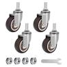 Buy cheap Set Of 4 High Quality Pressed Steel Chrome Plated Ball Bearing Tpr Threaded Stem Furniture Caster Wheel from wholesalers
