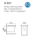 Wholesale China Modern Design P-Trap Wc Washdown Wall Hung Ceramic Toilet