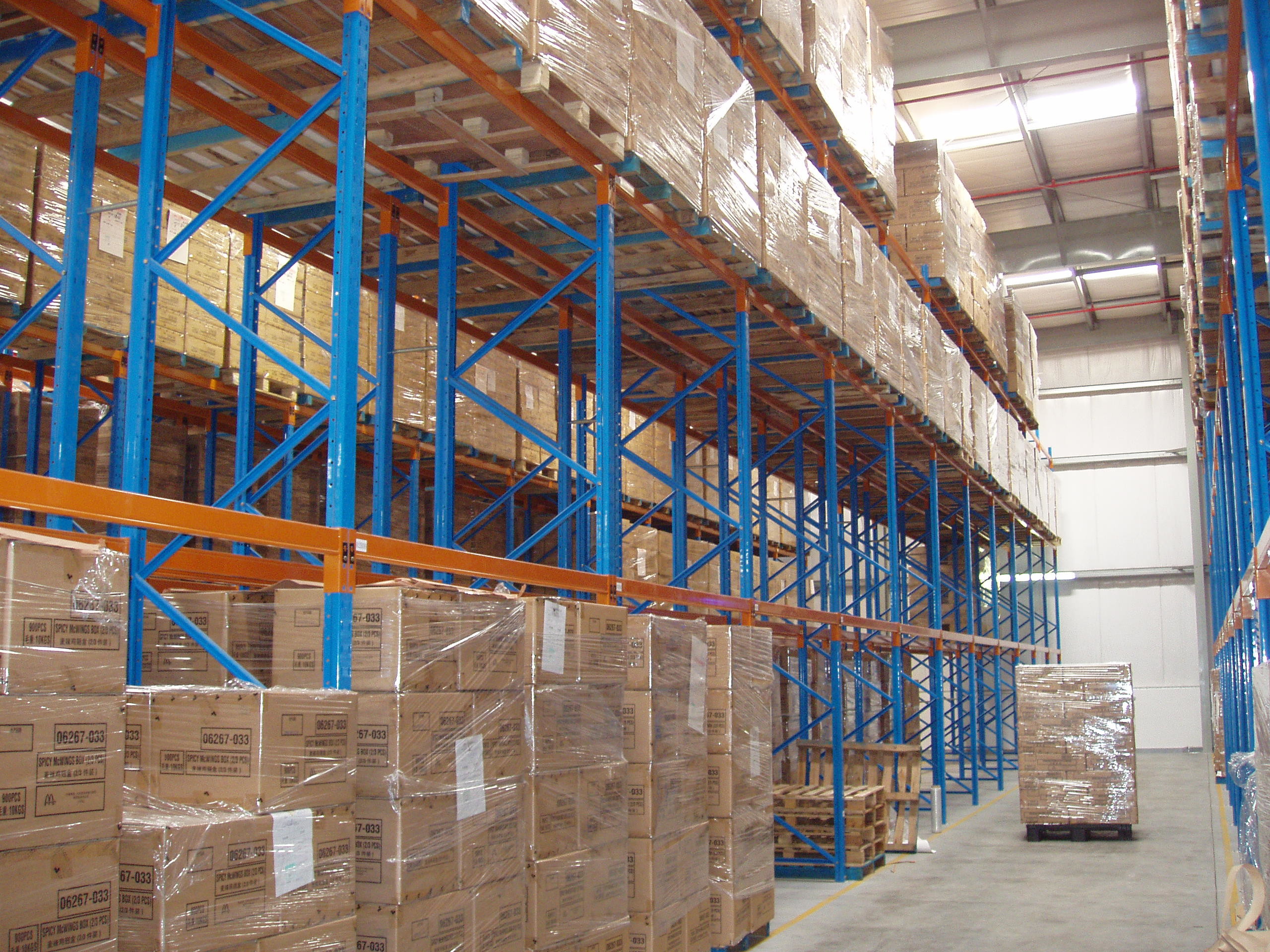 Industrial Overhead Storage Warehouse Rack Stainless Steel 1-2.5mm Depth