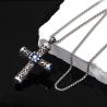 Buy cheap Explosive retro stainless steel cast cross zircon punk trendy new pendant from wholesalers