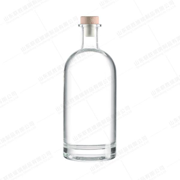 Buy cheap Decal Surface Handling 750ML 500ML Clear Spirit Glass Bottle for Vodka OEM/ODM Acceptable from wholesalers