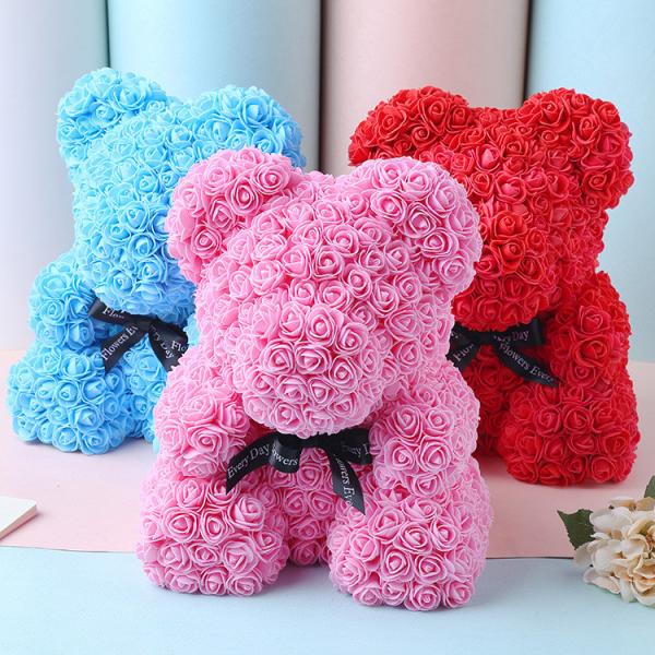 Buy cheap Lovely Gift 30 Colors Artificial Rose Foam Rose Bear On Sale For Christmas from wholesalers