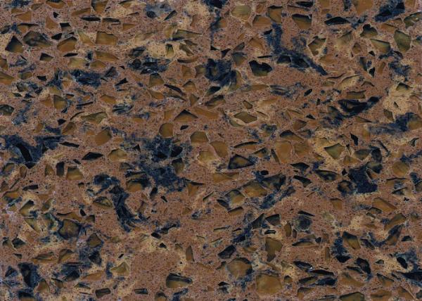 Buy cheap Durable Pre Cut Brown Quartz Stone Countertops Quartz Kitchen Work Tops from wholesalers