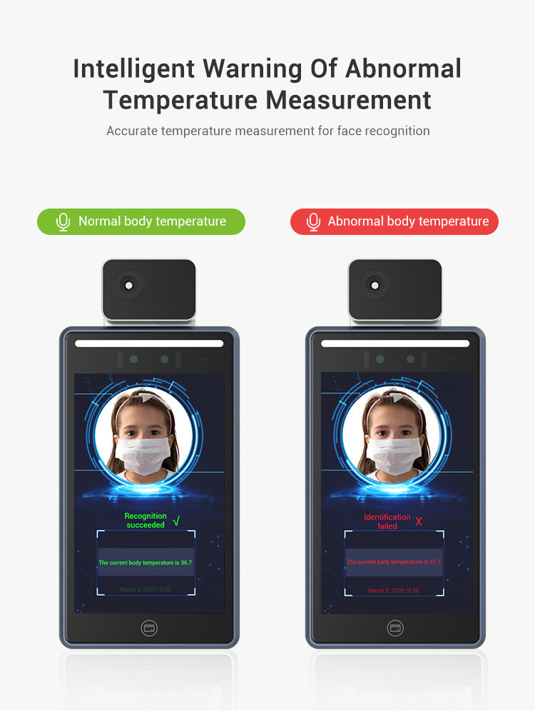 Android 7.1 Facial Recognition Temp Scanner OEM / ODM Available