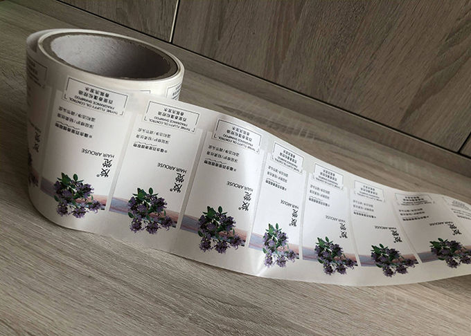 Full color printed waterproof clear vinyl shampoo bottle packaging sticky labels