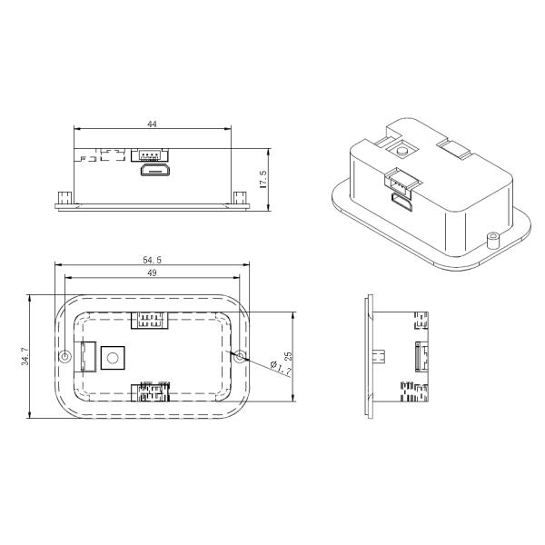 Embedded Fixed Barcode Reader USB Mini Bar Code Scanner 5V 3.3V For Payment Kiosk