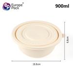 Wholesale Takeaway Bio Degradable Cornstarch takeout round square Packaging Food