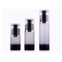 Buy cheap Black AS Airless Cosmetic Bottles 30ml FDA Hot Stamp Printing Custom Color product