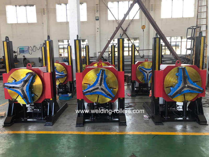 Hydraulic Lifting Pipe Turning Welding Positioner 3000KG With 3 Jaws Chuck