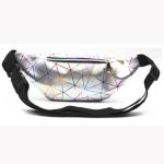Holographic Diamond Color Laser PU Leather Waist Pack