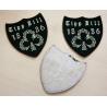 Buy cheap Brown RPET Personalised Embroidered Badges Logo Shape Personized from wholesalers