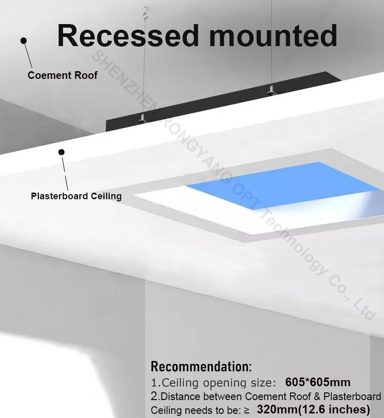60x60 Natural Artificial LED Skylight 100W CCT 6500K Voice Control