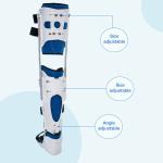 Professional full leg knee support leg fracture foot drop orthosis pain arch