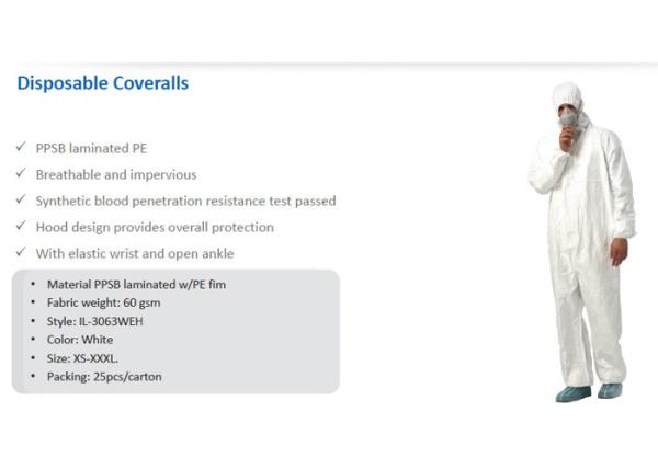 Buy cheap Bacteria Barrier Disposable Medical Coverall With Tape For Personal Protective from wholesalers
