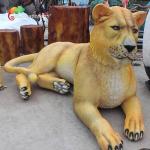 Smooth Texture Fiberglass Lions Waterproof For Theme Park