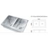 Buy cheap Elegant Double Kitchen Sink American Style Commercial Stainless Steel Sink 810mm from wholesalers
