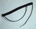 Customized Black Color 5CM Coil Length Retrable Tool Lanyard Steel Coil Cable w