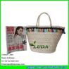 Buy cheap LDYP-009 high quality macrame decoration women summer cornhusk made natural straw beach bag from wholesalers