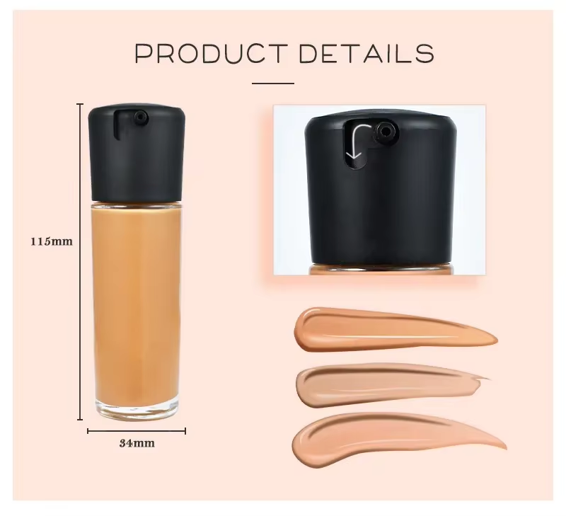 OEM / ODM Private Label Makeup Oil Free Vegan Moisture Matte Foundation Full Coverage Waterproof Liquid Foundation Wholesales